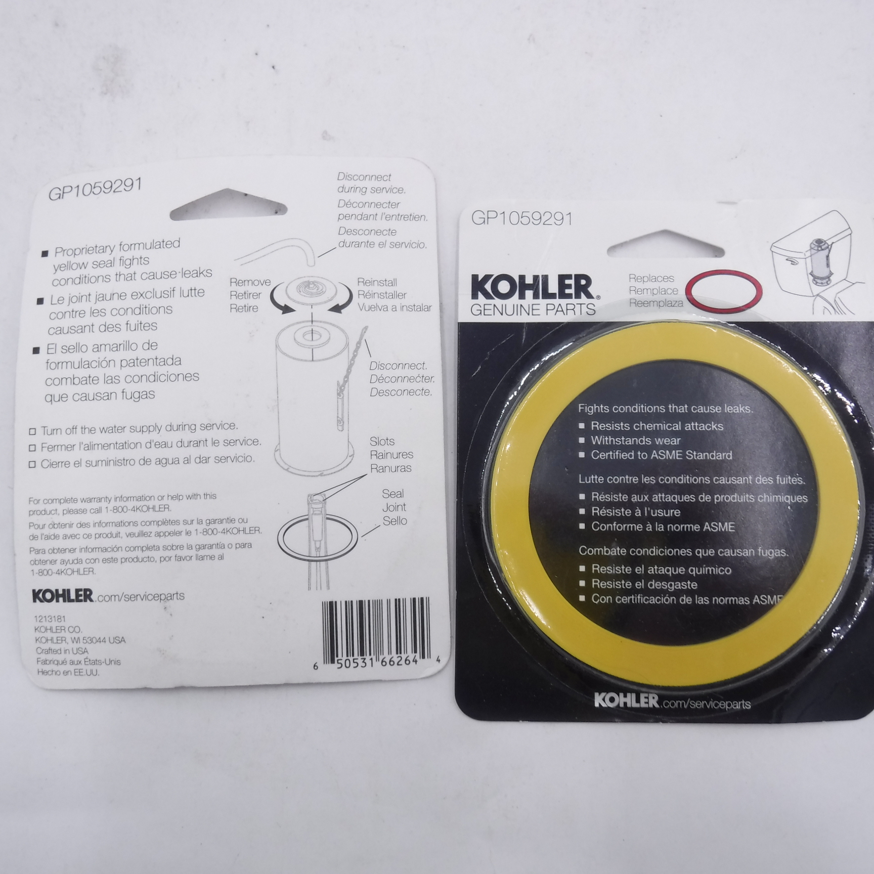 Kohler GP1059291 Seal For All single Flush Class 5, 6 Canister Toilets ...